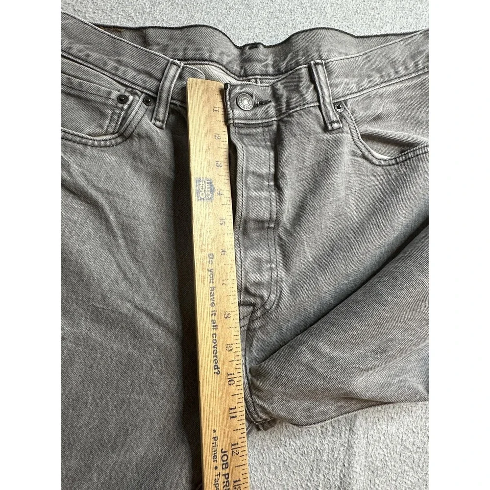 Levis 501 Jeans Mens 36x32 (34x30) Gray Straight Leg Button Fly Cotton Denim - Picture 6 of 16